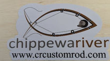 4"x2" Chippewa River Custom Rod Co Decal