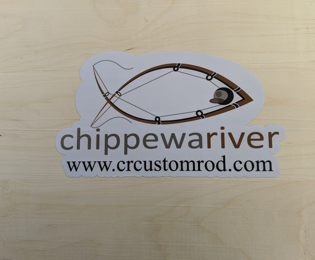 9"x5" Chippewa River Custom Rod Co Decal
