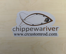 9"x5" Chippewa River Custom Rod Co Decal