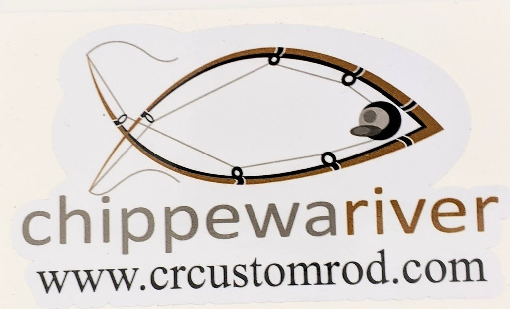 4"x2" Chippewa River Custom Rod Co Decal